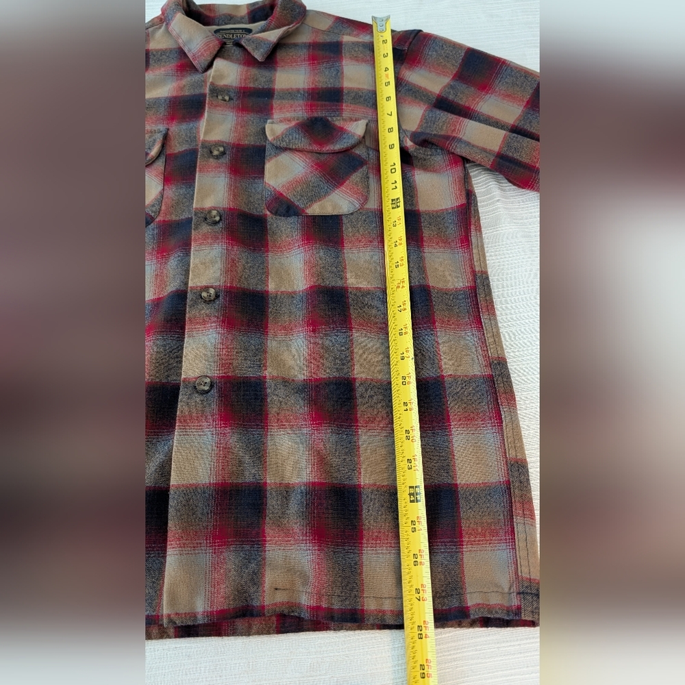 Pendleton Men Wool Board Plaid Button-Down Flanne… - image 12